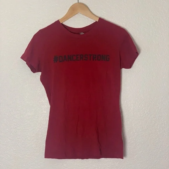 Dancerstrong | Red logo tee shirt size large