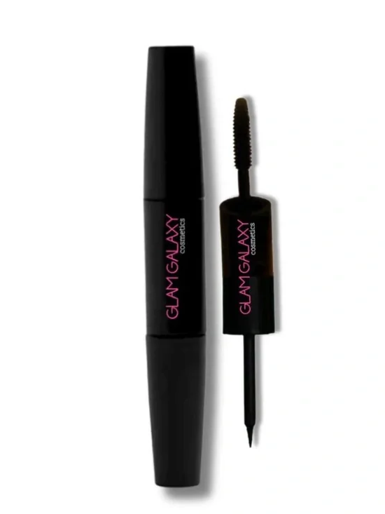 GLAM GALAXY COSMETICS 2-in-1 Eyeliner Mascara Duo in Black 3g/2g BRAND NEW