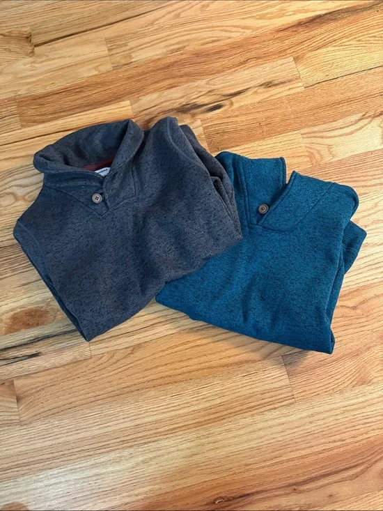 Sonoma Shawl Collar Hoodies - Charcoal and Teal