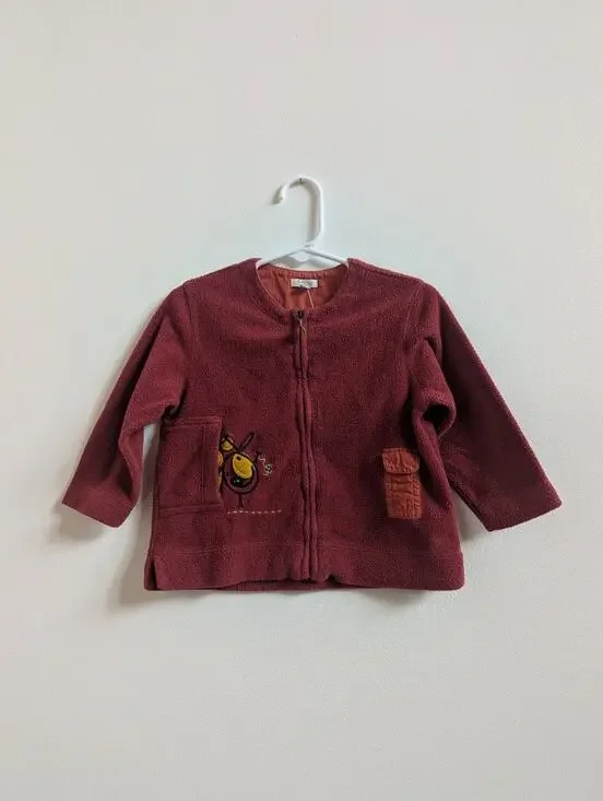 Vtg Y2K Catmini Sweater 18m Red Zip