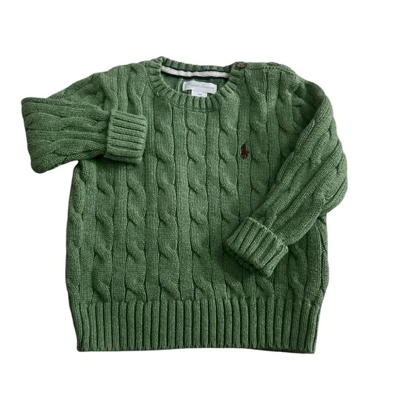 Ralph Lauren Cable Knit Sweater‎ Infant Girl 9-12 Months