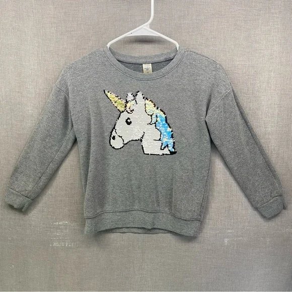 Oshkosh bgosh sequence unicorn kids sweater grey Size | 8‎