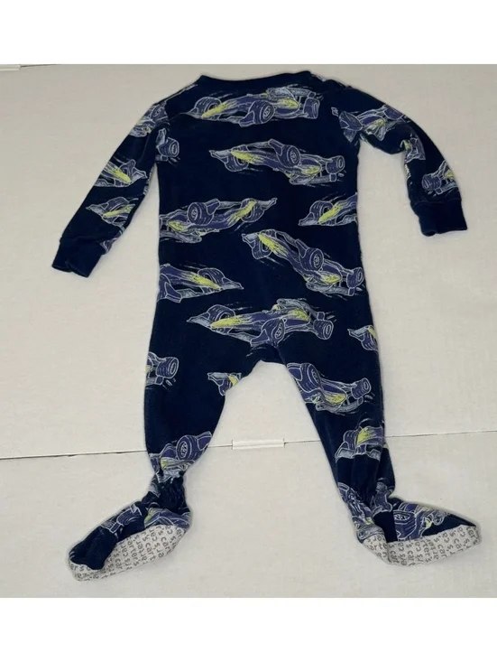 Carters Race Car Foot Pajamas Navy Size 12M