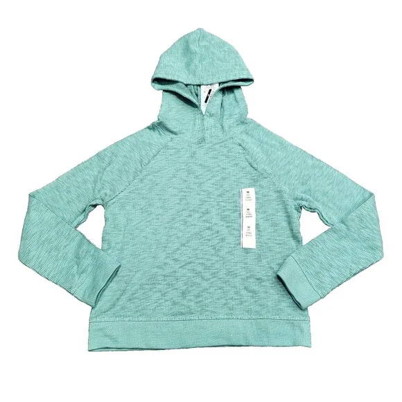 Cat and Jack Girls Cozy Pullover Hoodie Sweatshirt Medium Size 8 Ocean Green M