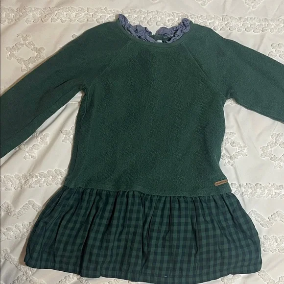 Laranjinha Green Kids‎ Long Sleeve Dress Size 4A