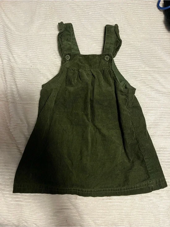Carter's Olive Green Corduroy Pinafore Overalls
