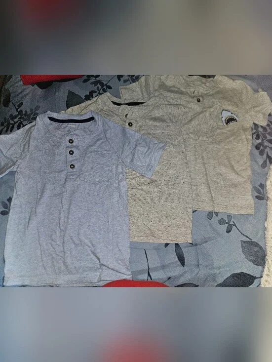 3 Short Sleeve Henley Tees 4T