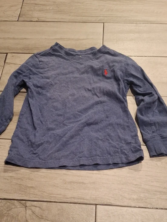 🍦Polo by Ralph Lauren Navy Long-Sleeve Crew Tee with Red Pony