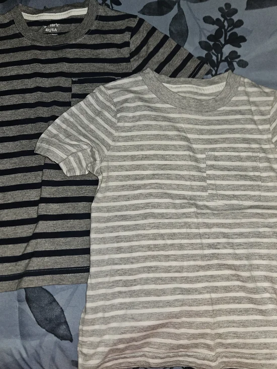 2 Carter's Striped Pocket Tees Bundle 4T