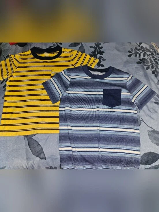 2 Striped Pocket Tees Toddler Boy's- 4T