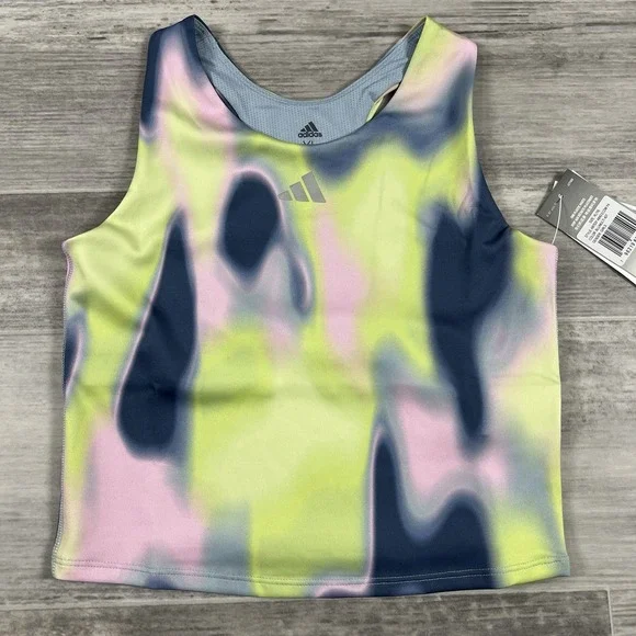 ADIDAS Girls Aeroready Techfit Sports Bra TANK Top, Size XL‎ (16) AB7031 NWT