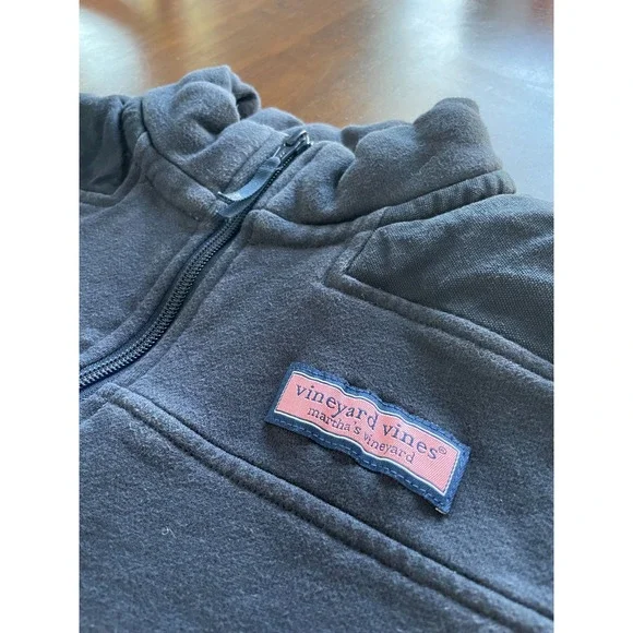 Vineyard Vines Shep Kids‎ 1/4 Zip Pullover Size LG 16 Navy Blue Beach Coastal