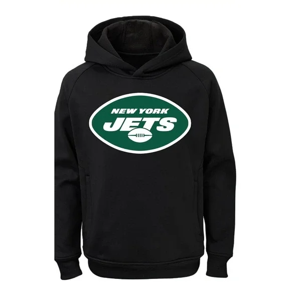 NFL Team Apparel‎ New York Jets Black Sweatshirt Youth M-10/12