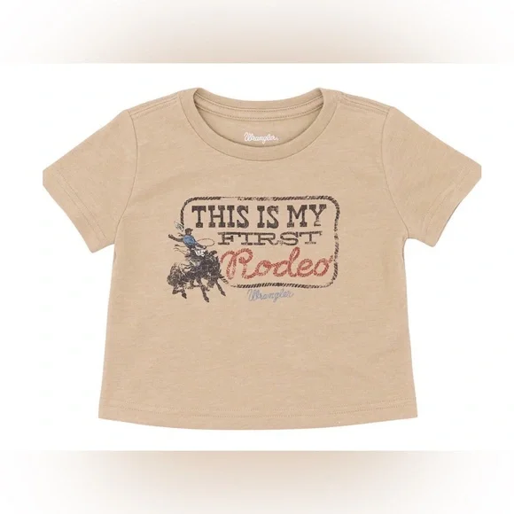 NWT WRANGLER  BOYS' THIS IS MY 1ST RODEO SHORT SLEEVE GRAPHIC T-SHIRT