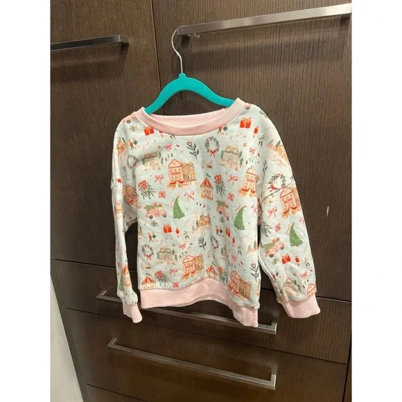 Sweethoney pink holiday Christmas‎ Sweatshirt girls 6
