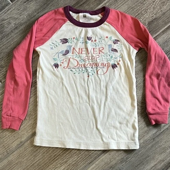 Tea Collection Never Stop Dreaming Long Sleeve T‎ Shirt Birds Floral Girl's 6