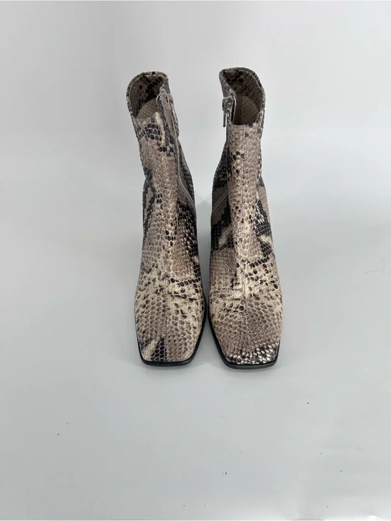 Free People Cecile Snakeskin Block Heel Ankle Boots - UK‎ 37