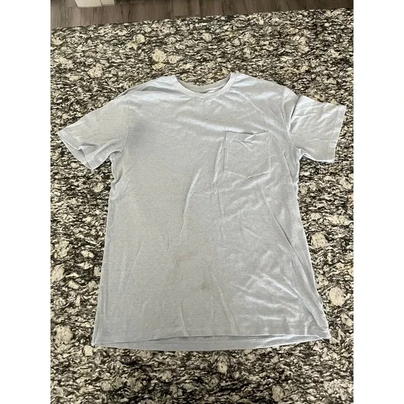 Old Navy Go-Recycled Boys XXL 18 Light‎ Blue Heathered Pocket T-Shirt