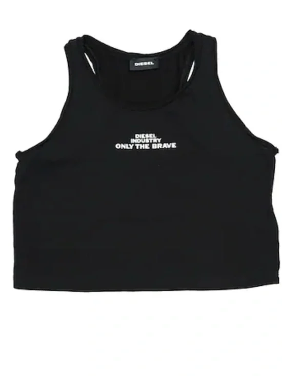 Girls Diesel Black Tee 100% Cotton