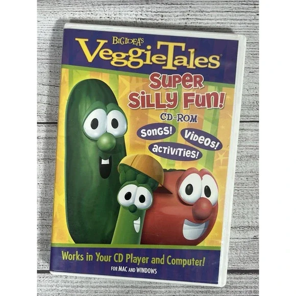 VeggieTales - Super Silly Fun CD-ROM Mac and PC Songs Videos Activities 2005