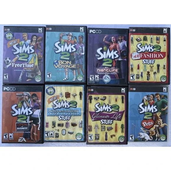 EA The Sims 2 PC Expansion‎ Lot FreeTime Pets Nightlife + More