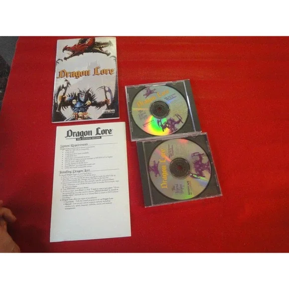 Dragon Lore Vintage PC game Mindscape The legend begins‎ 2 disc & users manual