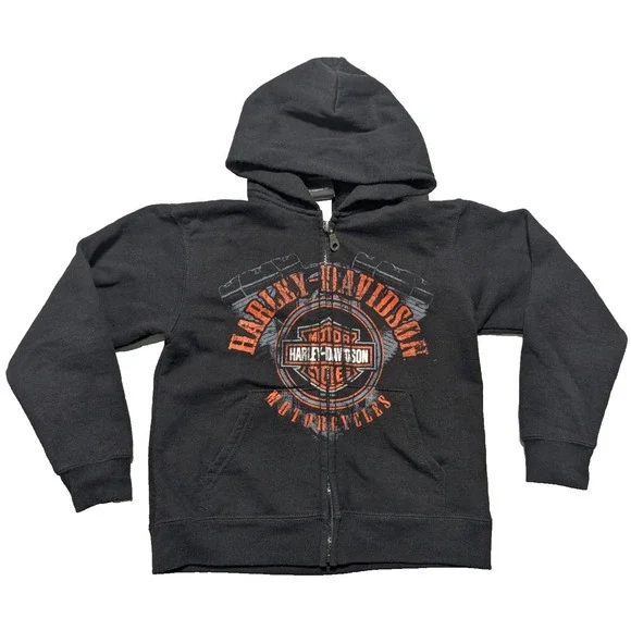 HARLEY-DAVIDSON of Palm Beach Florida Black Zip Hoodie - Youth XS‎