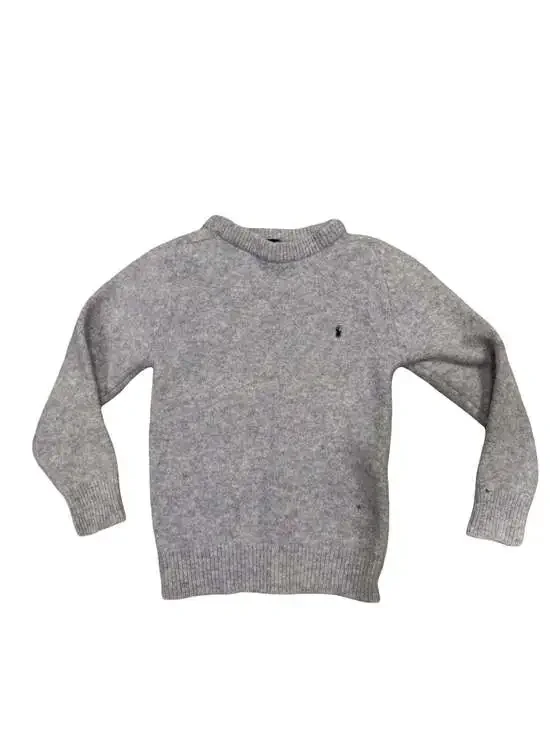 Polo Ralph Lauren Kids 100% Wool Crewneck Sweater Gray Size Large (L)