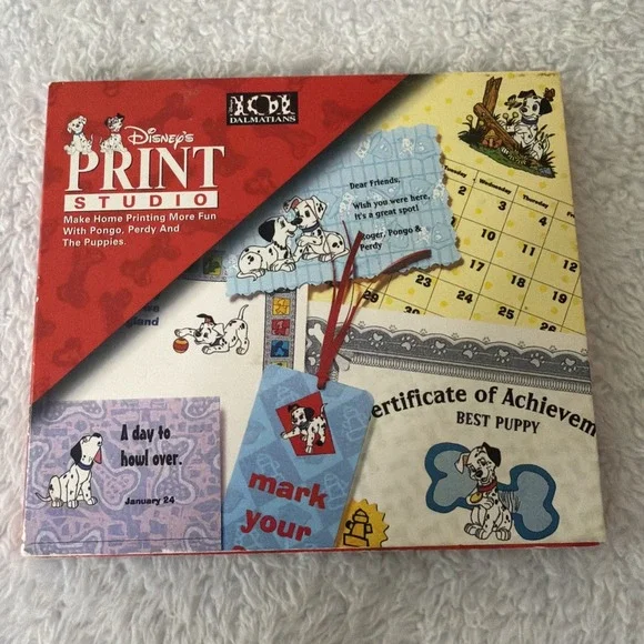 Disney 101 Dalmatians Print Studio PC CD ROM 1997 Software Windows B4706