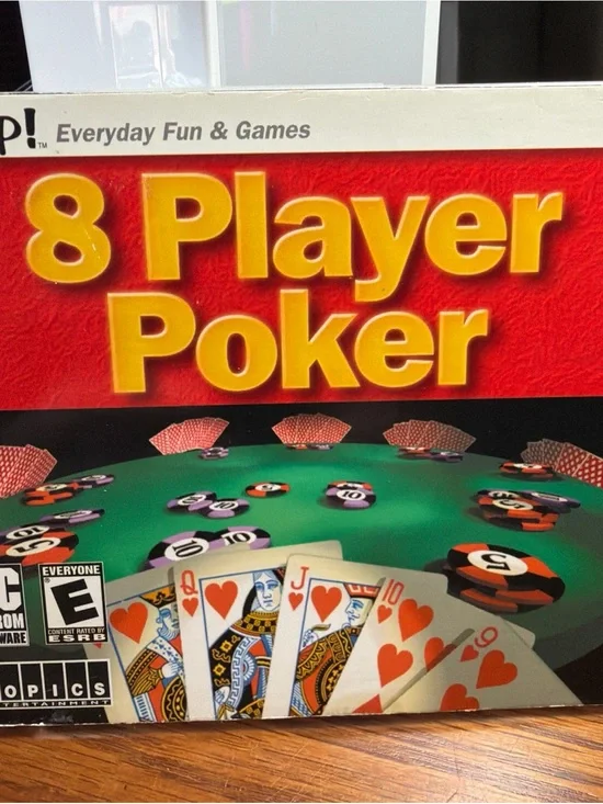 Snap! 8 Player Poker PC CD-ROM 2993 ESRB E Everyone Omaha Hold-em 7 Card Stud