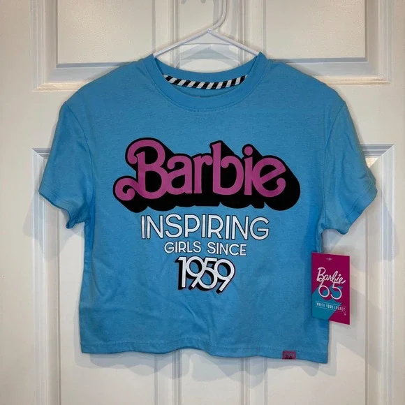 Barbie Inspiring Girls Since 1959‎ Crop Top Blue Kids Size L