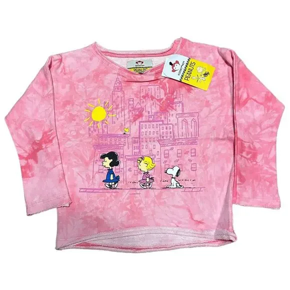Appaman‎ Pink Tie Dye Peanuts Snoopy Graphic Tee Girls 5 Y2K Cute Casual NWT