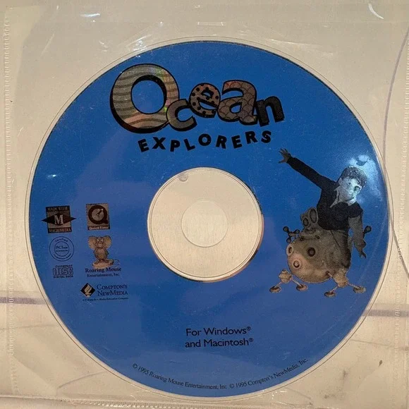 Ocean Explorers PC Mac CD-ROM 1995 Roaring Mouse Compton's NewMedia Vintage Game