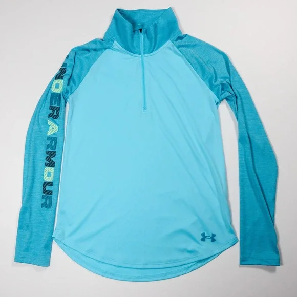 Under Armour 1/4‎ Zip Pullover Top Athletic Activewear Youth XL Loose Heatgear