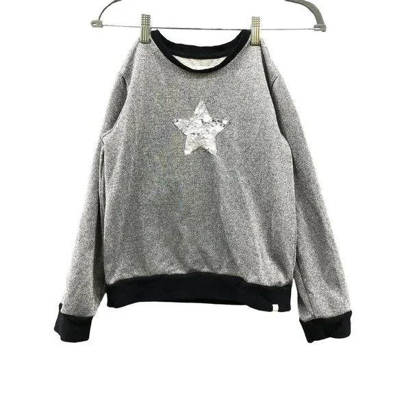 Sovereign Code Kids Girls‎ Size 10 Pullover Sweathshirt Sequin Star Gray