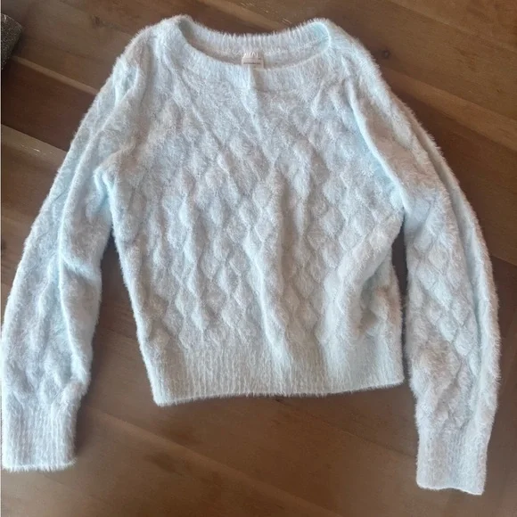 Abercrombie Kids Light Blue Diamond Knit Sweater