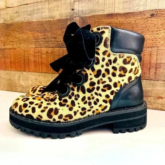 Liu.Jo Cowhide Leather Leopard Ankle Boots