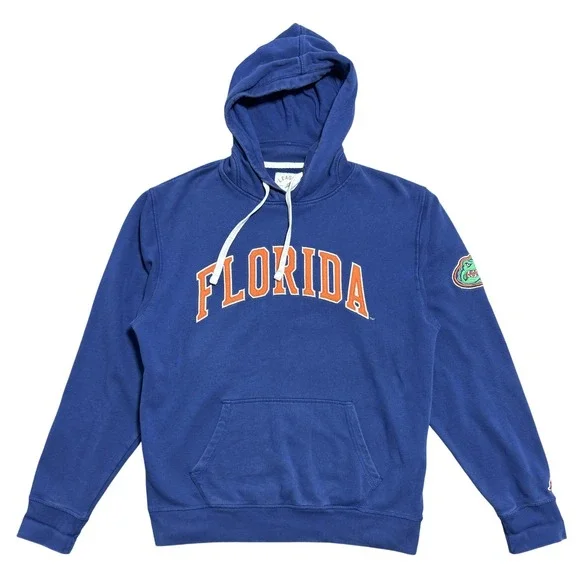 Florida Gators Hoodie Mens Large Blue NCAA Football Pullover Sweatshirt‎ Fleece