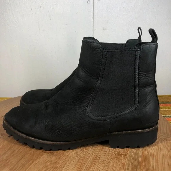 Thursday Boots Legend Womens size 9 shoes black leather slip on chelsea boots