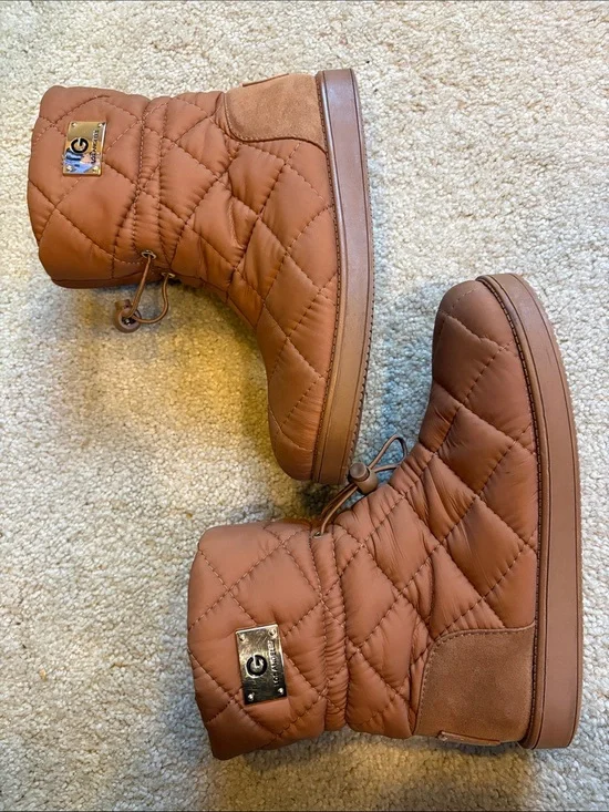 G by Guess Quilted Ankle Boots in Brown