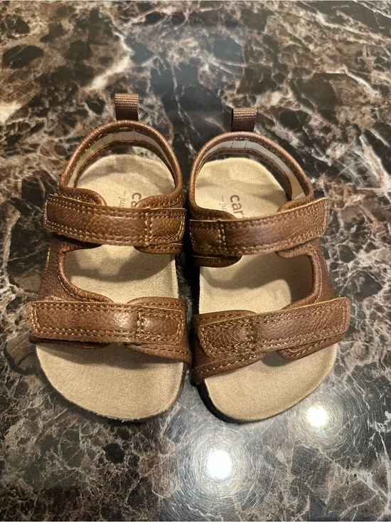 Carter's Brown Double-Strap Toddler Sandals