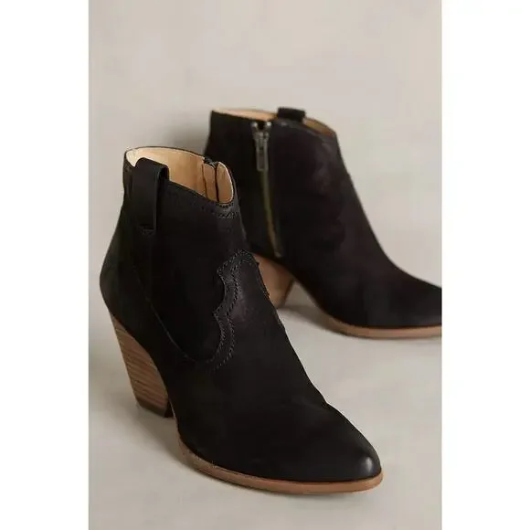 Frye Women’s Rory Bootie Black Leather Western Ankle Boots Size 10M NEW/NIB‎