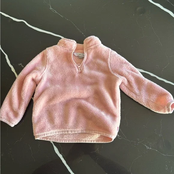 Ruffle Butts Pink Fleece Half-Zip‎