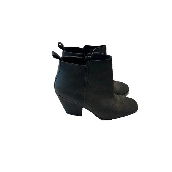 Cole Haan Boots Womens 9.5 B Chesney Ankle Booties Block Heels‎ Black Leather