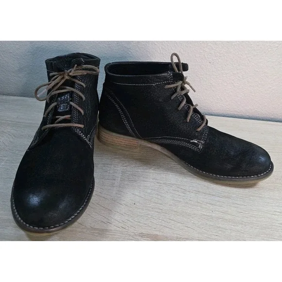 Josef Seibel Leather Chukka Ankle Boots Womens EU 37 US 6.5 Brown Comfort‎ Lace