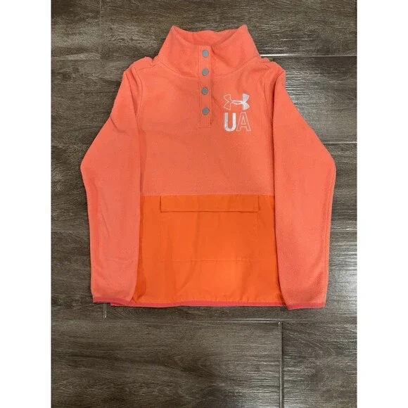 Under Armour Youth Large‎ Fleece Pullover Sweatshirt Neon Orange