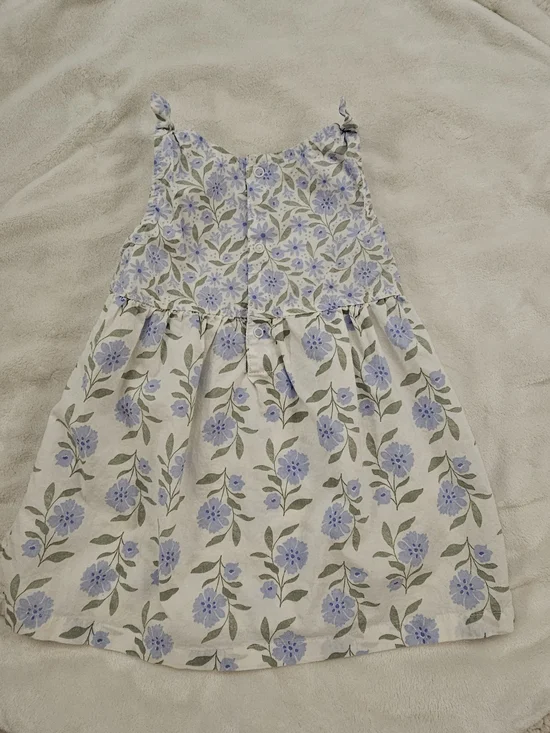 Carter's Blue Floral Dress with Matching Hat
