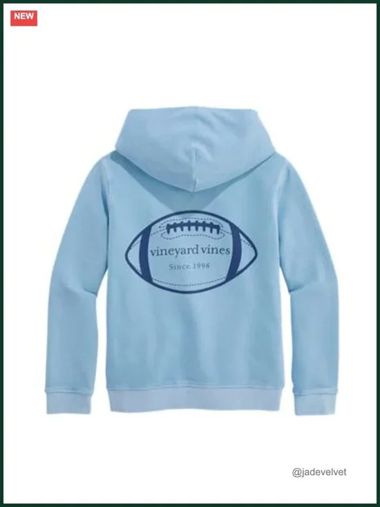 Boys Surf Terry Football Graphic Hoodie Big Kid Pullover