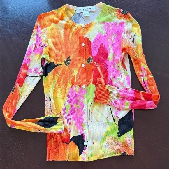 Trina Turk Kids Floral Button Down Shirt - Pink, Orange, Yellow
