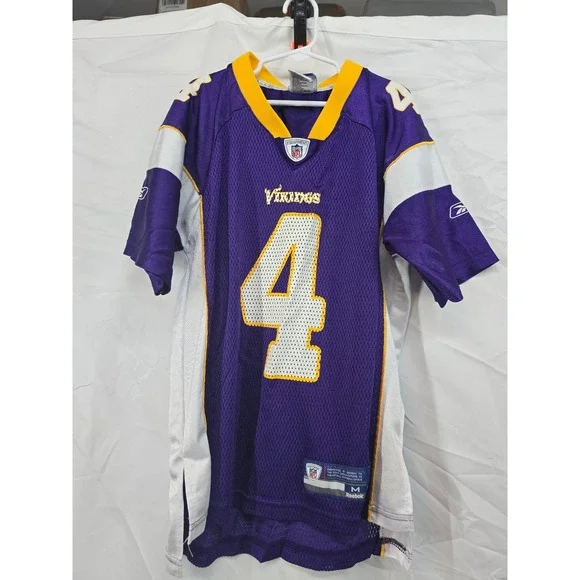 Kids Reebok Minnesota Vikings Brett Favre Purple Football Jersey‎ Size M 10-12
